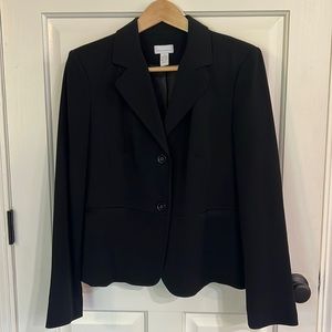 Charter Club Blazer, 14, Black, Genty Worn